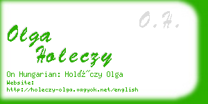 olga holeczy business card